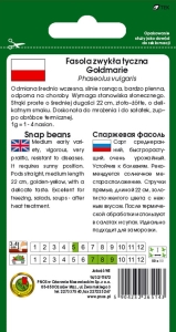 Fasola szparagowa tyczna żółta Goldmarie opakowanie 20g