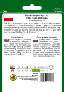 Fasola szparagowa zielona tyczna Hilds Neckarkonigin opakowanie 10g