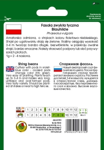 FASOLA SZPARAG.FIOLET.TYCZNA BLAUHILDE 10g