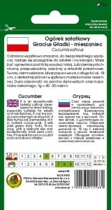 Ogórek gruntowy Gracius Gładki F1 opakowanie 5g