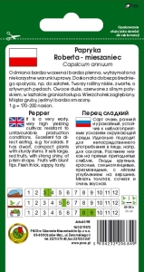 Papryka Roberta F1 opakowanie 0,2g nasion