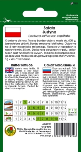 Sałata głowiasta masłowa Justyna 1g