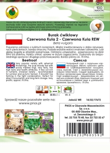 Burak ćwikłowy Czerwona Kula 2 - Czerwona Kula Rew nasiona otoczkowane