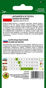 aksamitka wysoka mann in mond nasiona pnos