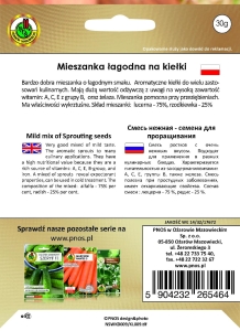 Nasiona na kiełki mieszanka łagodna opakowanie 30g