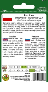 Rzodkiew Murzynka - Murzynka Oża opakowanie 5g