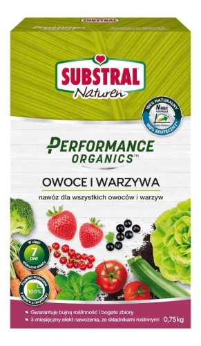 Nawóz Performance Organics WARZYWA I OWOCE Substral 750g