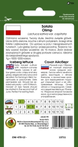 SAŁATA GŁOWIASTA KRUCHA OLIMP 1g