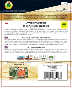 DYNIA ZWYCZ. CUKINIA BRILLANTE F1 15z