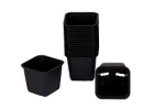 Zestaw doniczek kwadratowych 11cm (10szt.) czarne VEFI