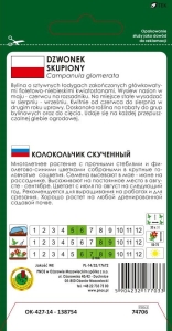 Dzwonek SKUPIONY fioletowoniebieski pnos