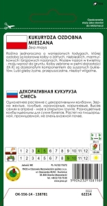 Kukurydza OZDOBNA mieszana nasiona pnos