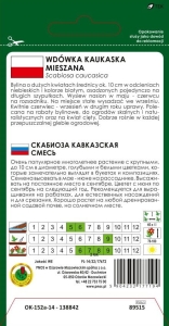 Wdówka KAUKASKA mieszana nasiona pnos