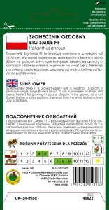 Słonecznik ozdobny BIG SMILE F1 20z