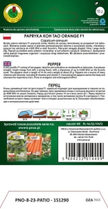 Papryka ostra KOH TAO ORANGE F1 15z