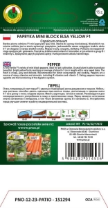 Nasiona papryki - Papryka Mini Block Elsa F1 15 nasion