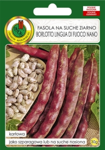 Nasiona PNOS - Fasola na suche ziarno Borlotto Lingua Di Fuoco Nano 30g