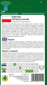 Papryka Okrasny Zvonek 0,5g