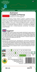 Nasiona PNOS - Bakłażan Violetta Di Firenze opakowanie 0,5g