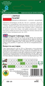 Jarmuż czerwony Scarlet opakowanie 5g