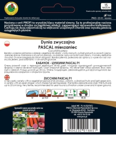 Dynia zwyczajna cukinia Pascal F1 opakowanie 15 nasion