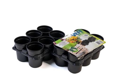 Zestaw doniczek produkcyjnych z tacą