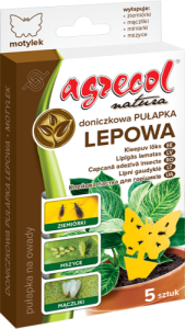 Pułapka lepowa na ziemiórki motyl 5szt.