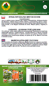 Dynia zwyczajna cukinia Grey Zucchini opakowanie 2g