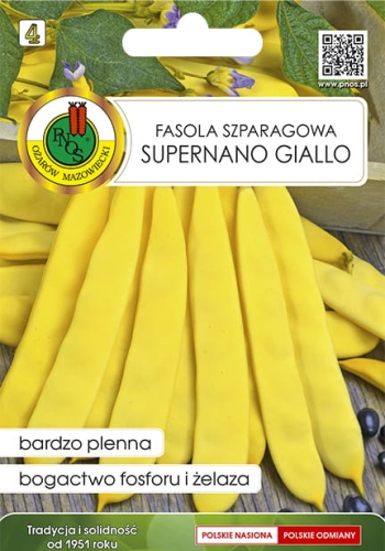 Fasola szparag. żółta karłowa Supernano Giallo 40g nasiona warzyw