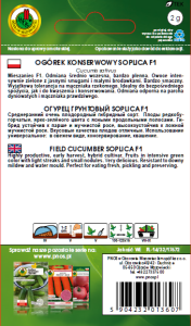 Ogórek gruntowy Soplica F1 opakowanie 2g
