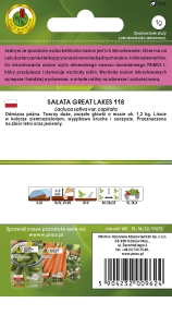 Sałata głowiasta krucha Great Lakes 118 inkrust. opakowanie 1g