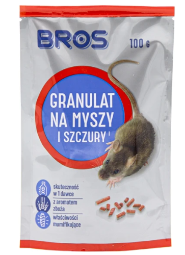 Granulat na myszy i szczury Bros opakowanie 100g