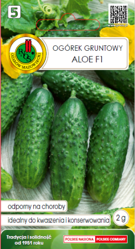 Nasiona warzyw PNOS Ogórek gruntowy Aloe F1 2g