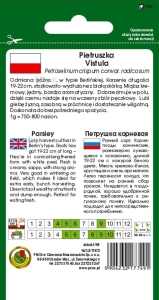 Pietruszka korzeniowa VISTULA opakowanie 5g