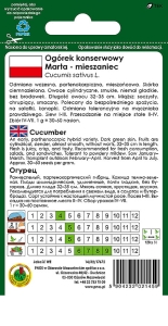 Ogórek pod osłony Marta F1 opakowanie 1g