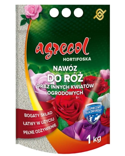 Hortifoska do róż oraz innych kwiatów ogrodowych Agrecol opakowanie 1kg