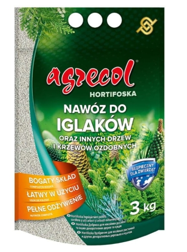 Hortifoska do iglaków i innych drzew i krzewów ozdobnych Agrecol opakowanie 3kg