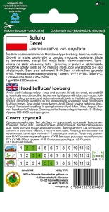 Sałata głowiasta krucha Derel opakowanie 1g