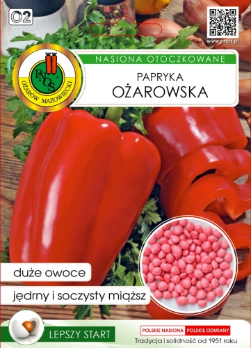 Papryka Ożarowska nasiona otoczkowane PNOS