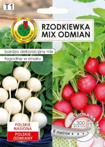 Nasiona rzodkiewki - Rzodkiewka Krasa i Śnieżka na taśmie